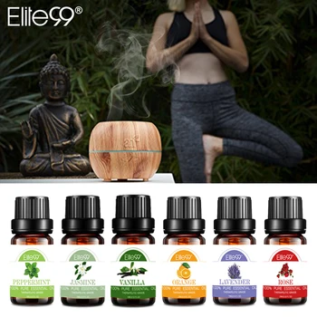 

Elite99 10ml Pure Essential Oils 6pcs/set Massage Relieve Stress Lavender Peppermint Orange Rose Humidifier Aroma Essential Oil