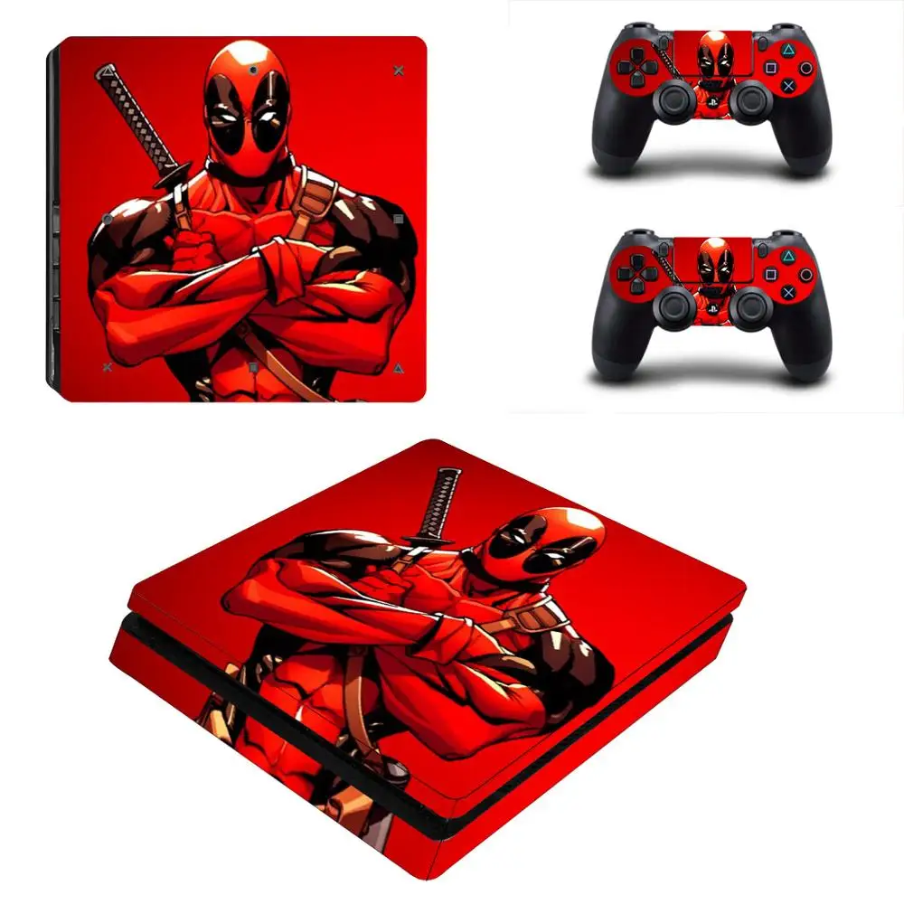 Deadpool PS4 тонкая наклейка s PS 4 Play station 4 Тонкая виниловая наклейка Pegatinas для playstation 4 Slim консоль и контроллер