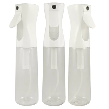 

Continuous Spray Water Bottle, Hair Mist Sprayer, 3 Pack,Ultra Fine, Aerosol, Clear Plastic,Pressurized Mister,with Pump