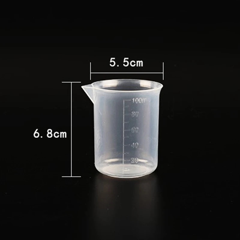 100ml Plastic Graduated Measuring Cup Liquid Container Epoxy Resin Silicone Making Tool Transparent Mixing Cup DIY Mixing Tool