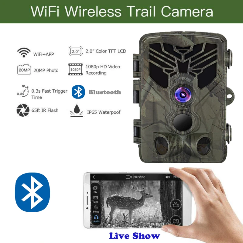 Live Show Wild Trail Camera Wifi App Bluetooth Control Hunting Cameras