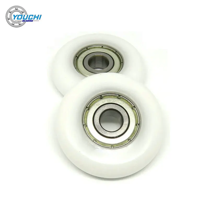 Rowing Machine Wheels 8x40x10mm Round POM Roller For Rower BSR62840-10 Rower Wheel OD 40mm Plastic Coated Bearing Wheels for rowing machine roller