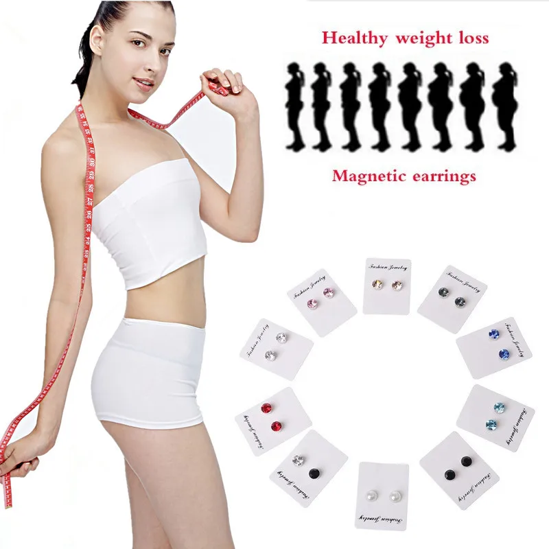 KONGDY 6 шт. магнитные продукты для похудения Магнитная терапия серьги для корректировки веса стимулируют акупунктурные точки способствует метаболизму устраняет жир