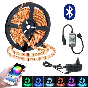 

Led Strip 5050 RGB LED Strip Light APP Bluetooth RGB Music Controller dc12V 5050 2835 Strip IP65 Flexible Strip Led Ribbon Tape
