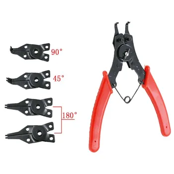 Four-in-One Multifunction Circlip Pliers Pliers Snap Ring Pliers Pliers Card Straight Outside