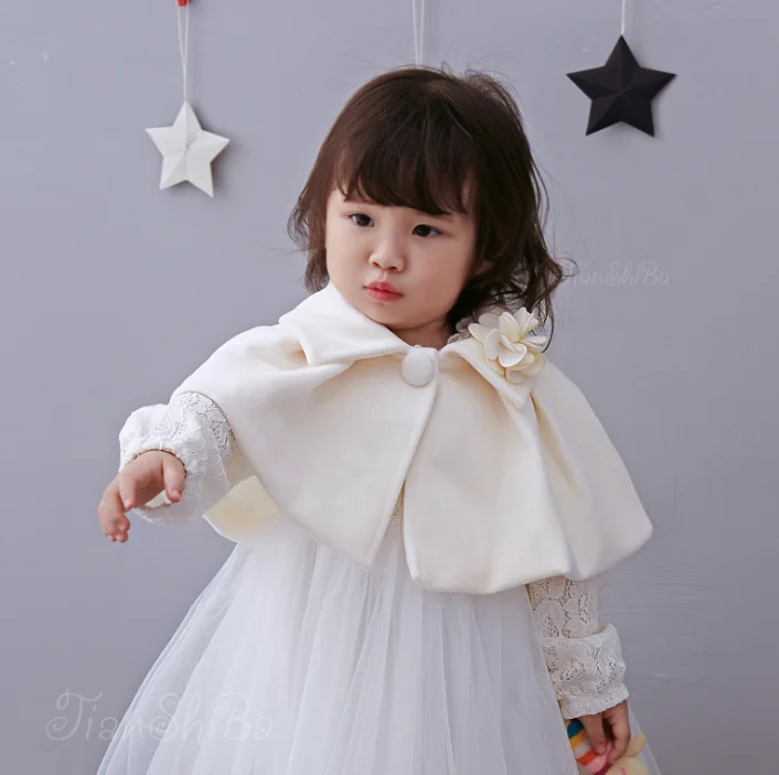 Boleros de marfil de lana para niñas, abrigo Formal de para fiesta de boda, capa de bautizo de princesa, ropa de abrigo para niños pequeños|Chaquetas y abrigos| - AliExpress