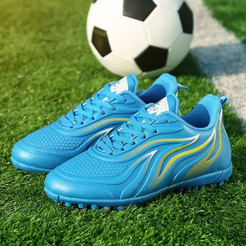 

Boys Kids Football Boots FG Soccer Shoes for Children PU Leather Man Soccer Cleats Shoes Women Chaussures De Football