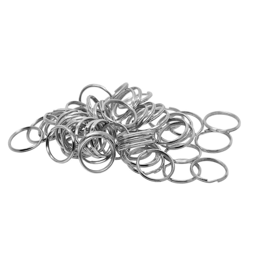 

50 Pieces Blank Iron Split Key Rings 20mm Blanks Iron Keyring Hoop Metal Loop Ring Findings Connector