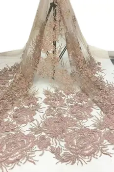 

High quality new beads embroidered African lace French mesh gauze lace fabric suitable for designer DIY party dress ladies dress