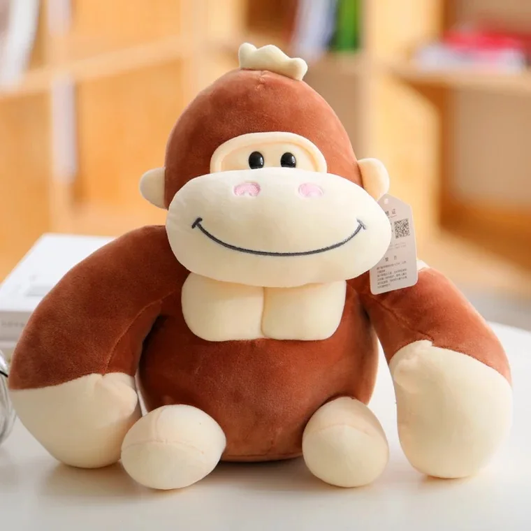23 см супер милая улыбающаяся Горилла плюшевая игрушка мягкие Мультяшные животные каваи Подушка прекрасный подарок для детей