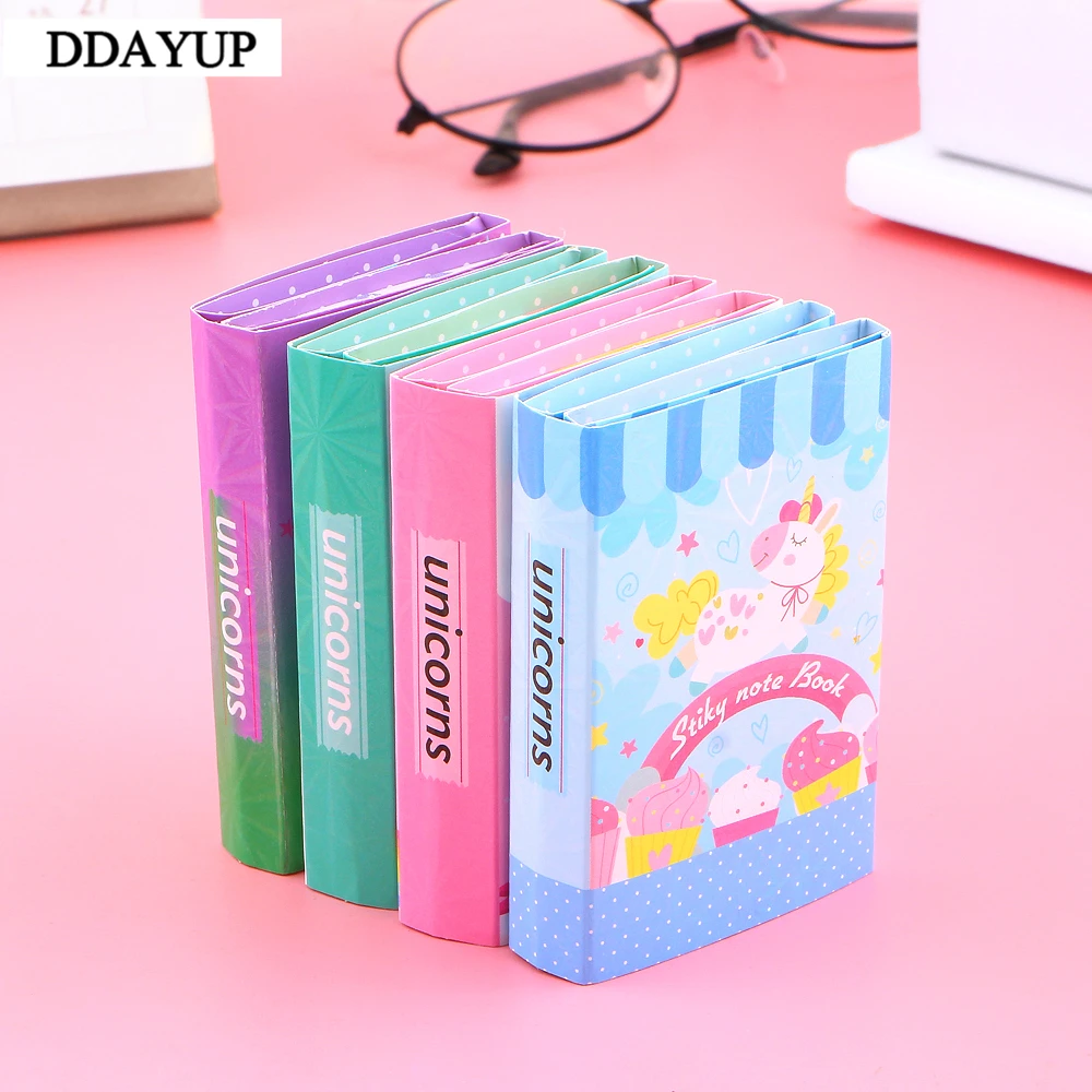 Милые вечерние накладки с единорогом 6 складных блокнотов N Times Sticky Notes закладки