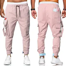 Мужские брюки повседневные рабочие брюки карго для мужчин комбинезоны хлопок Верхняя одежда светильник синий розовый