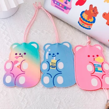 

PU Lovely Portable Decorative Key Storage Bag Gummy Bear Key Case Gradient Creative Cartoon Bear Key Storage Bag Decor
