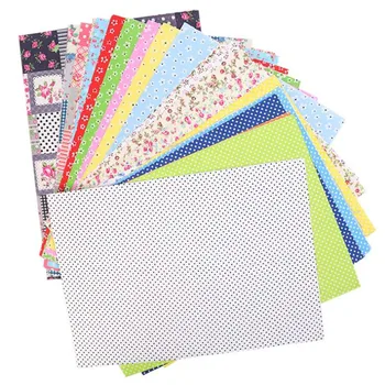 

5pcs* Self-adhesive Fabric Scrapbooking Sewing Art Sticker Paper Patterns Country style Dot DIY Gift Decoration