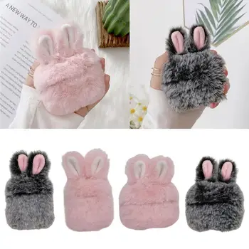 

3D Cute Case Cover Winter Warm Plush Rabbit Ears Earphone pro Case 1/2 Charging Airpods Wireless For Apple Q9Z6