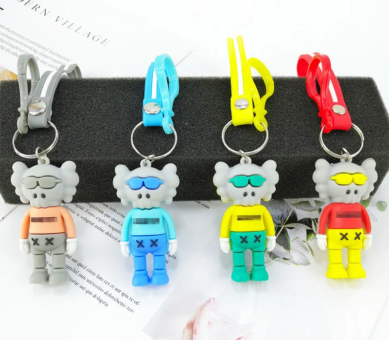 

Creative PVC Cartoon Alien Keychain Accessories Ladies Bags Car Pendant Factory Direct