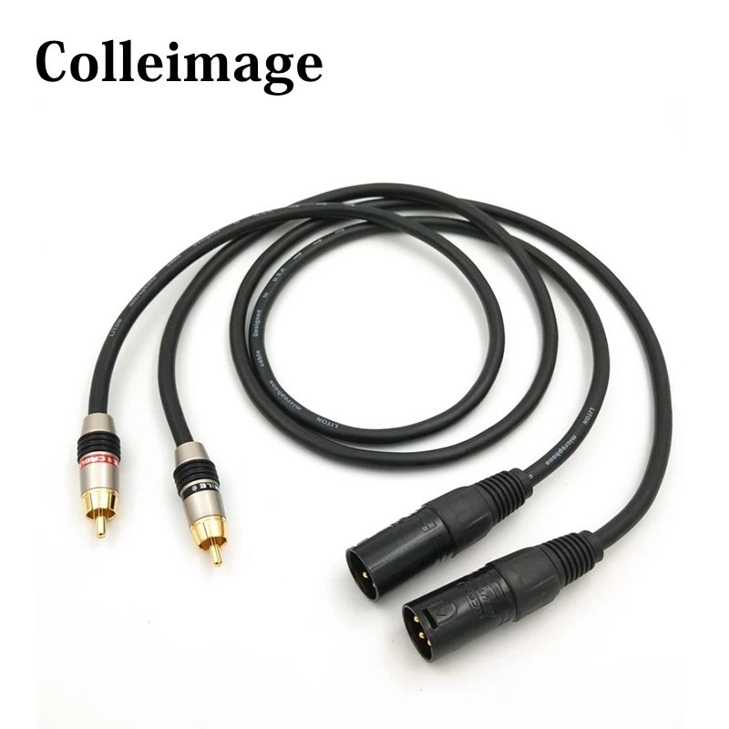 Hifi XLR на двойной RCA аудио кабель 2 штекер 3 Pin Женский пушечный усилитель