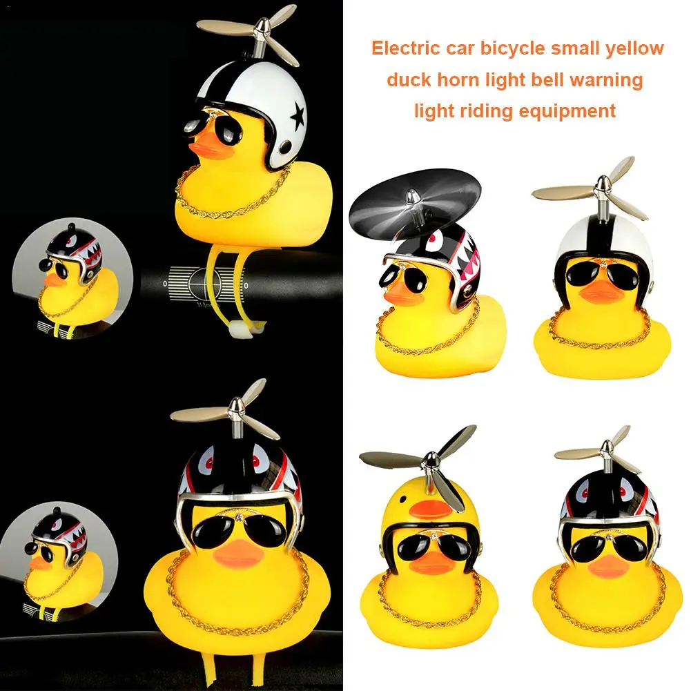 Bicycle Bell Broken Wind Duck Mtb Road Bike Moto Riding Light Cycling Small Yellow Duck Helmet Child Horn Bicycle Accessories