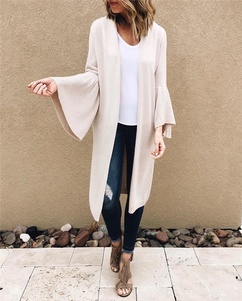 

2019 Autumn Winter Long Cardigan Feminino Womens Cardigan Long Sleeve Button Up Pockets Oversized Knit Cardigan Women Coat Long