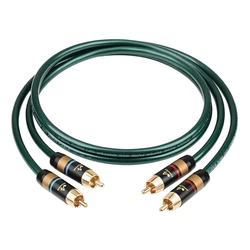 Premium Hi - Fi RCA Interconnect Audio Signal Cable with OCC Core and Double Shielding - 0.75m (Rca cable)