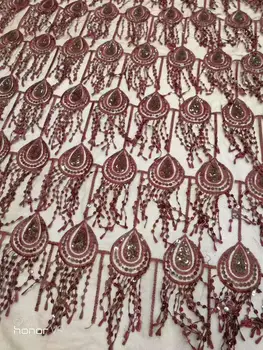 

Beautiful Phoenix tail fringed high-end evening dress quality embroidery French mesh African fabric Colombian style lace boutiqu