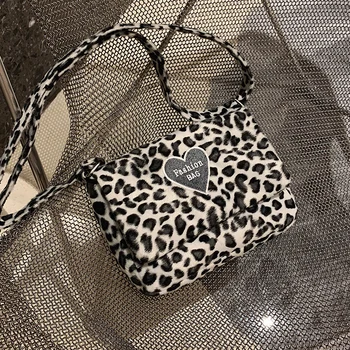 

Women's Trendy Small Bags 2020 New Fashion Leopard Print Small Square Bag All-matching Shoulder Messenger Bag Autumn and Winter