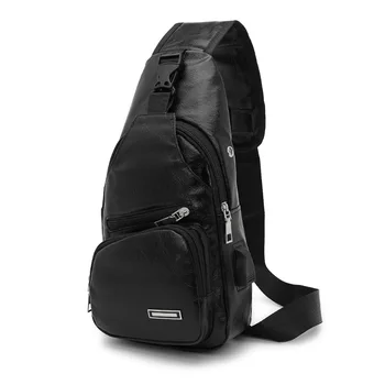 

Hot 2019 Fashion Vintage Men Crossbody Bags Chest PU Water Proof Handbags For Male Military Shoulder Bag Bolsas FF005