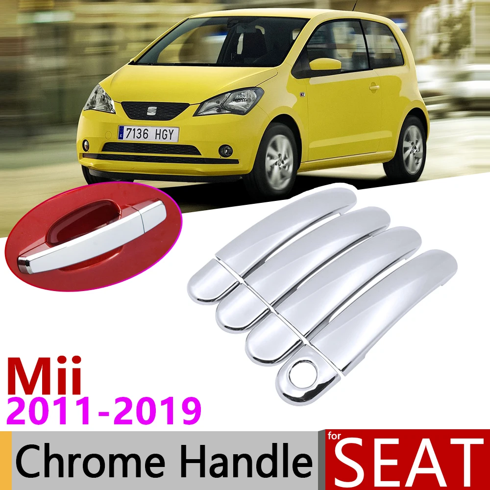 Хромированная накладка на дверную ручку для сиденья Mii e 2011 ~ 2019 автомобильные