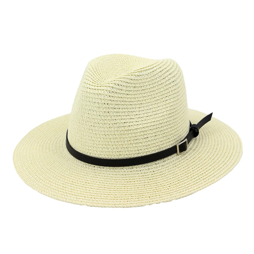 Sun hat ladies summer hat leather buckle flat side outdoor beach visor hat beach hat ladies hat HA09