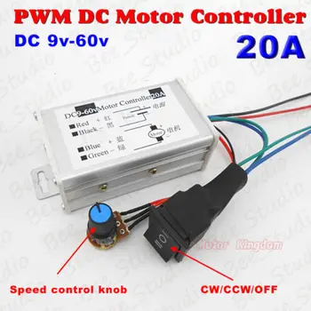 

hho pwm DC 9V-60V 12V 24V 48V 20A High Power PWM DC Motor Speed Controller CW CCW Reversible Switch