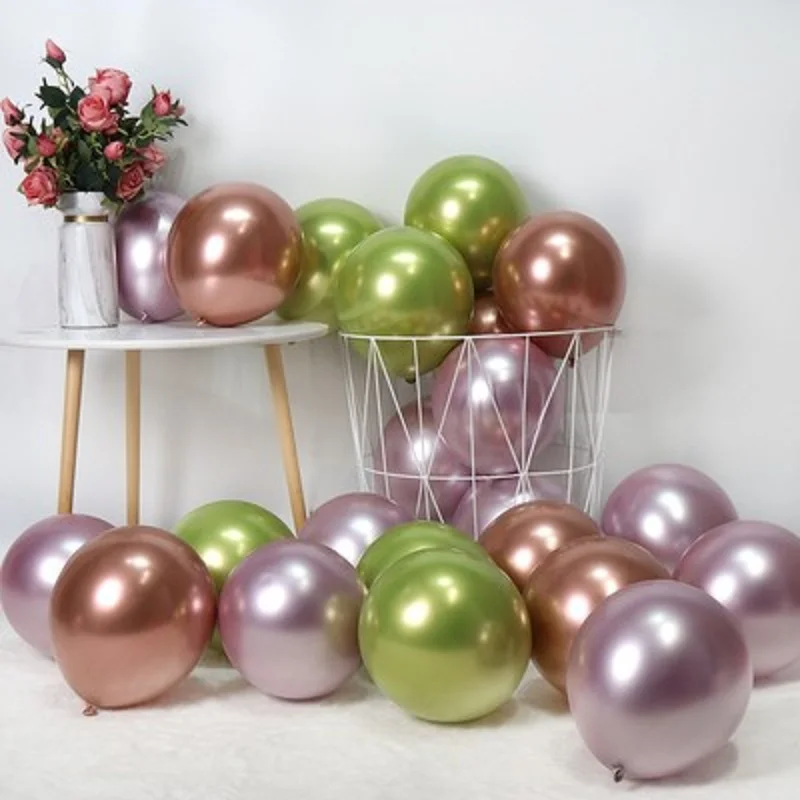 thumbnail image 1 of 10 globos de látex metálicos de 12 pulgadas de color dorado y plateado, globos de metal perlado, globos de colores dorados, suministros para fiestas de cumpleaños y bodas, 1 of 5