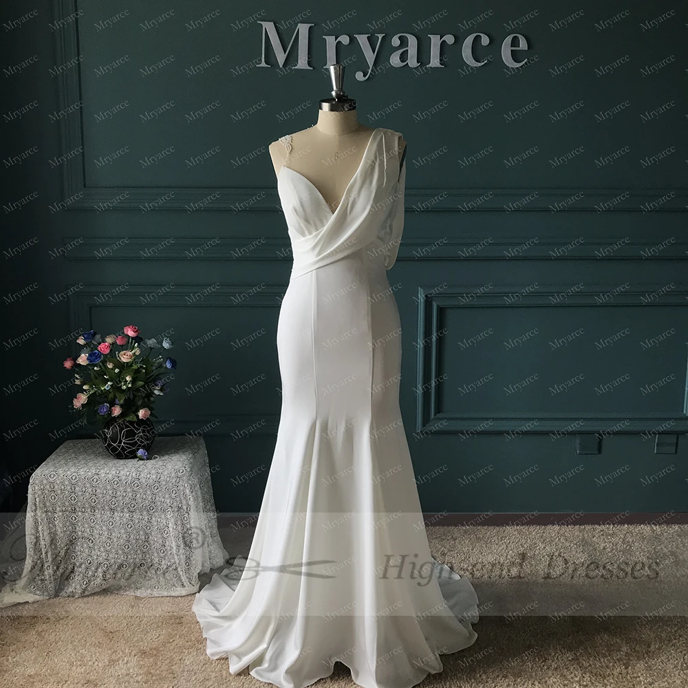 grace kelly wedding dress Mryarce Unique Bride 2020 Scoop Neck Amazing Back Luxury Beading Mermaid Bridal Gowns summer wedding guest dress