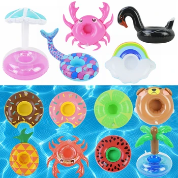 Baby Bad Toy Mini Opblaasbare Water Zwemmen Drink Cup Standhouder Zomer Party Zwembad Drijvende Water Spelen Drank Coaster Decor