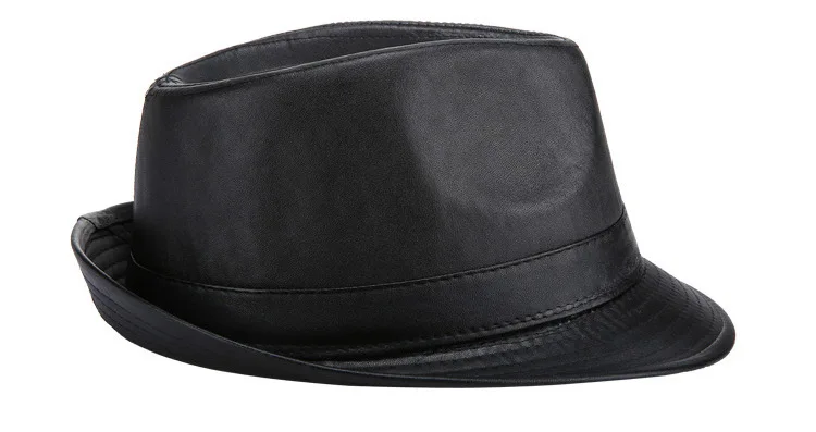 Мужские осенние и зимние шляпы из искусственной кожи Fedora большой головой мужской большой размер джаз шляпа 57 см 58 см 59 см