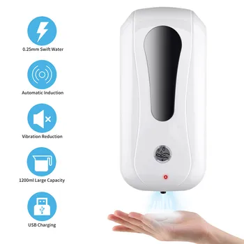 

1200ML Touchless Automatic Spray Soap Dispenser IR Sensor Drip Hand Disinfection For Kitchen Bathroom Store Restaurant