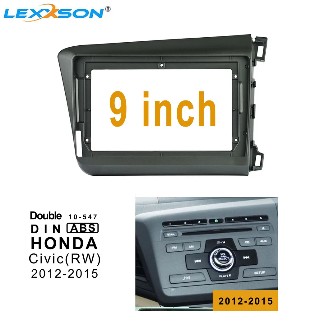 Автомобильная фасция 9 дюймов 2din для HONDA CIVIC 2012 2015 (правое колесо) двойная рамка Dvd