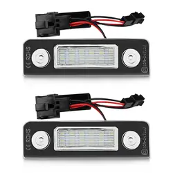 2 шт. 12 в супер яркий белый светодиодный свет номерного знака без ошибок автомобильный номер номерного знака лампочка Canbus для Skoda Octavia ll
