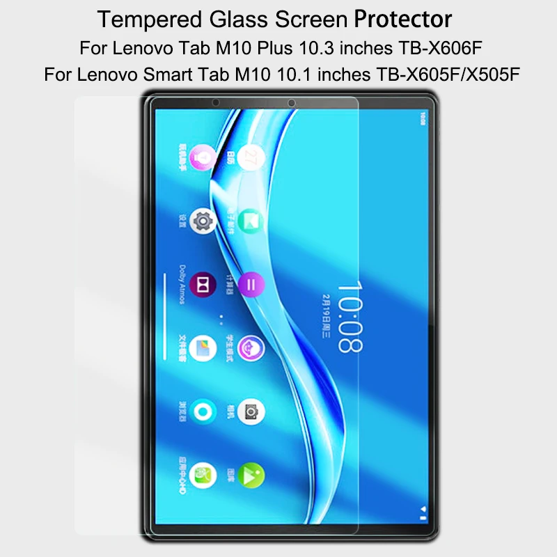 Protector de pantalla de vidrio templado 9H para tableta Lenovo Tab M10 FHD Plus 10,3 TB-X606, película protectora para M10 10,1 TB-X306X 2ª generación