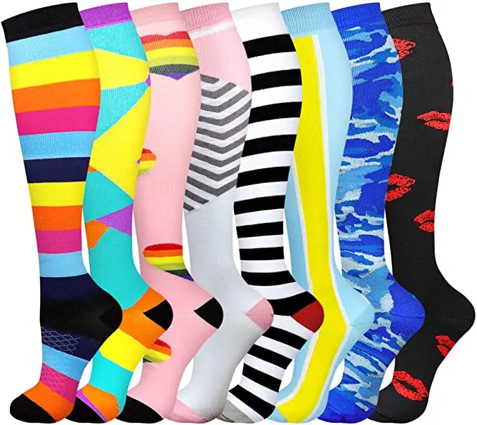Compression Socks Nylon Medical Nursing Stockings Varicose Veins Leg Relief Pain Knee Breathable Male Travel Sock