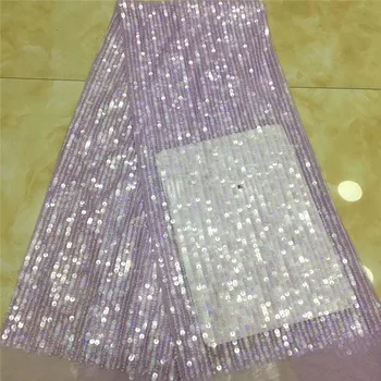 

purple African Lace Fabric 2020 white High Qulity Latest Nigerian Wedding Lace Fabrics Embroidered Tulle French Laces Material