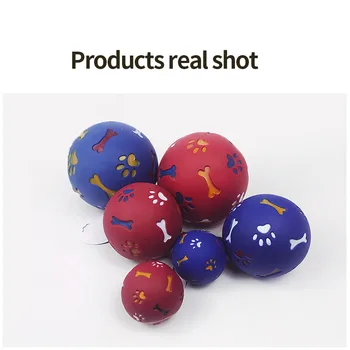 

Rubber Pet Dog Ball Training Teeth Chewing Bitting Elastic durable Portable Pet Toys 7.5cm/11cm/14cm
