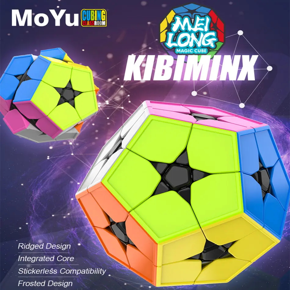 

MoYu Cubing Classroom Meilong 2x2 KIBIMINX Stickerless Magic Cube 12 Sides Dodecahedron 2x2x2 Professional Educational Toys