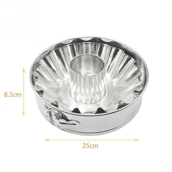 

2pcs Tubes Cheesecake Bakeware Easy Clean Cake Mold Set Rustproof Removable Bottom Home Non-stick Quick Release Springform Pan