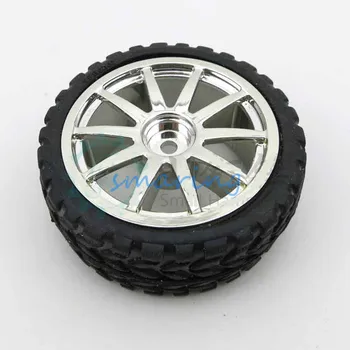 

65mm Rubber Hub Hexagonal Hole Wheel Tire DIY Toy Model Accessory For Line Patrol Car Smart Car Robot