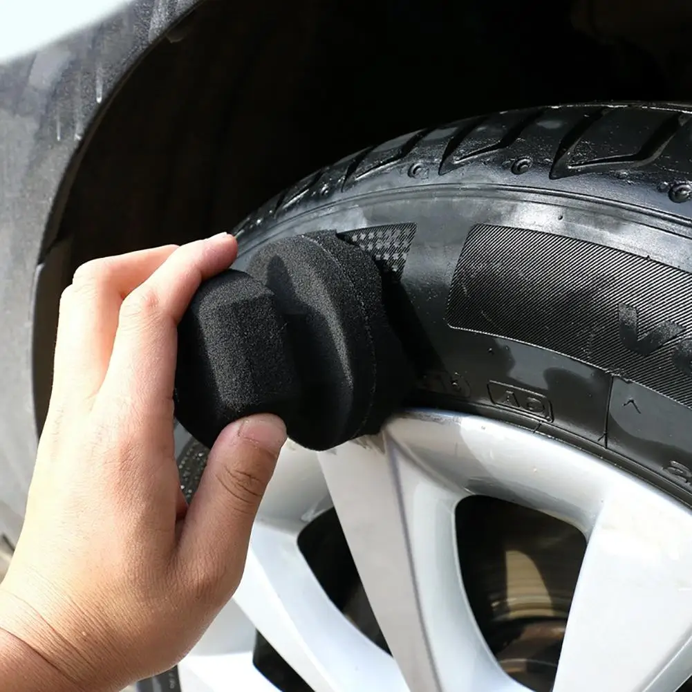 

Auto Car Tire Waxing Sponge Hex Grip Applicator Dressing Tools Handheld Durable Washable And Reusable