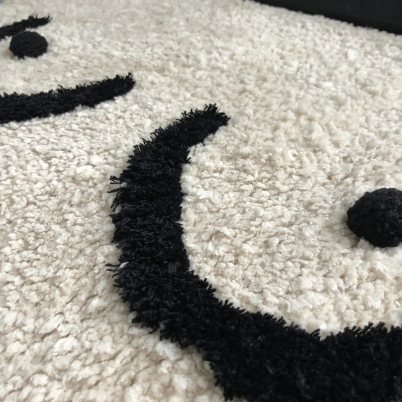 Fluffy Bathroom Mat Funny Letters Bathmat Bath Rug Entrance Floor Door Carpet Anti Slip Pad Aesthetic Kawaii Home Room Decor - Image 4
