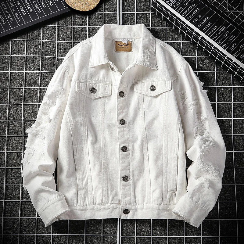 black hole Ripped denim jacket 