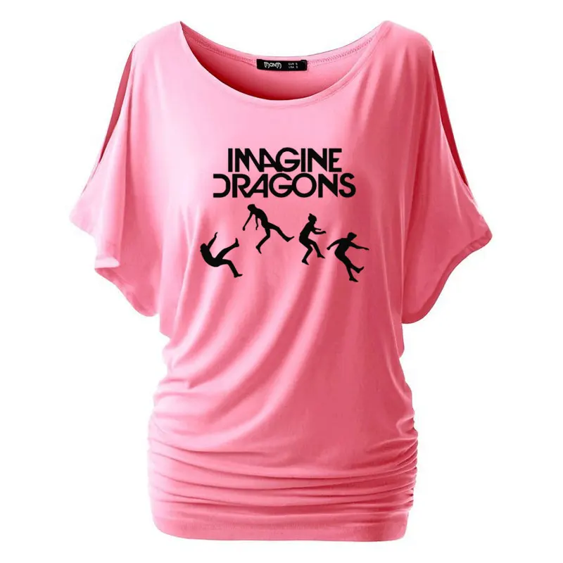 Women's IMAGINE DRAGONS T-Shirt – Cotton Casual Funny Shirt for Ladies | Short Sleeve Woman Tops Tee | Hipster T-Shirts image 4