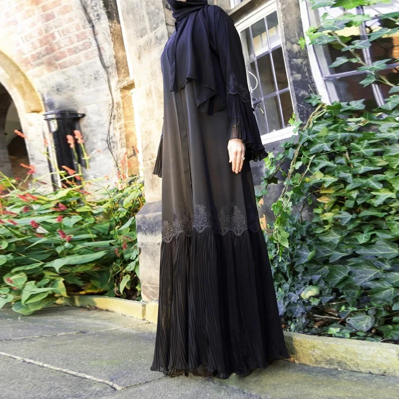 

New Muslim Abaya Kimono Women Autumn Elegant Kaftan Cardigan with belt for dubai Long sleeves Dress Islamic Clothing Caftan