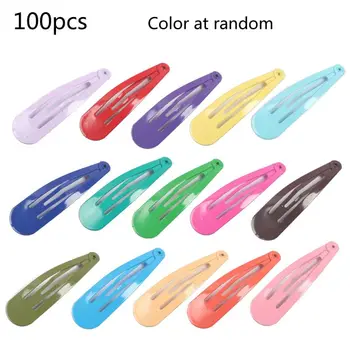 

100 Pcs 2 Inch Candy Color Solid No Slip Hair Clips Girls' Hairpin Barrettes for Kids Hair Accessories